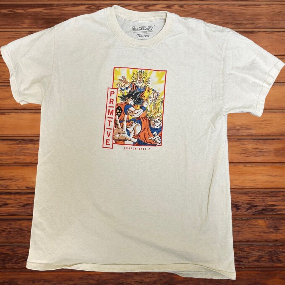 Primitive Skateboarding Dragonball Z‎ T-Shirt White Size Medium 100% Cotton
